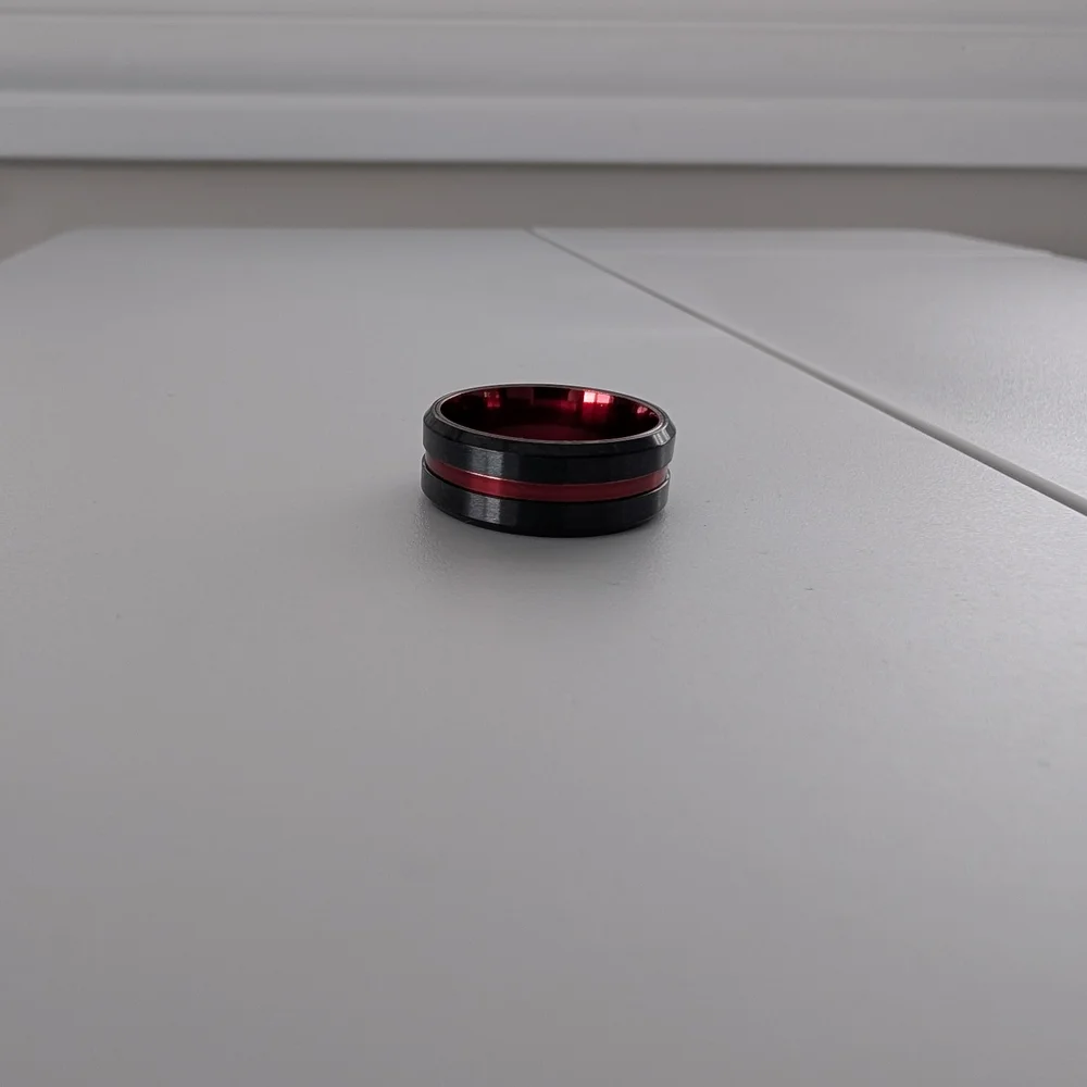 Black and Red Men's Ring